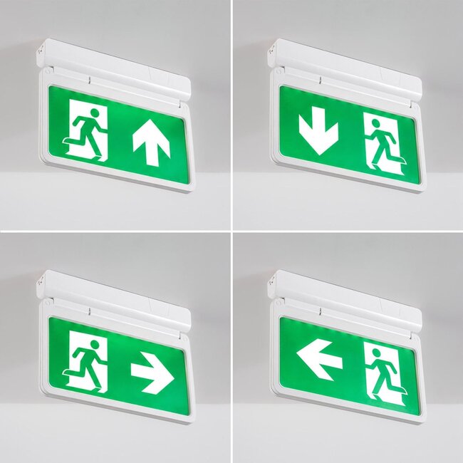 Adjustable emergency lighting with four pictograms - LX003