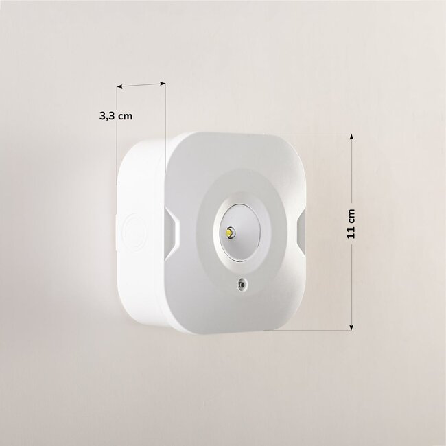 Surface-mounted square emergency lighting spotlight - LX008