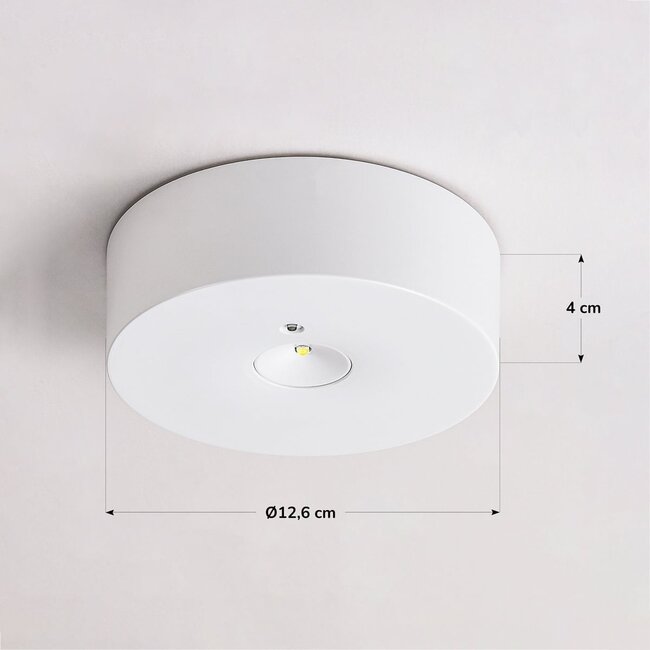 Surface-mounted emergency spotlight with two lenses - LX007