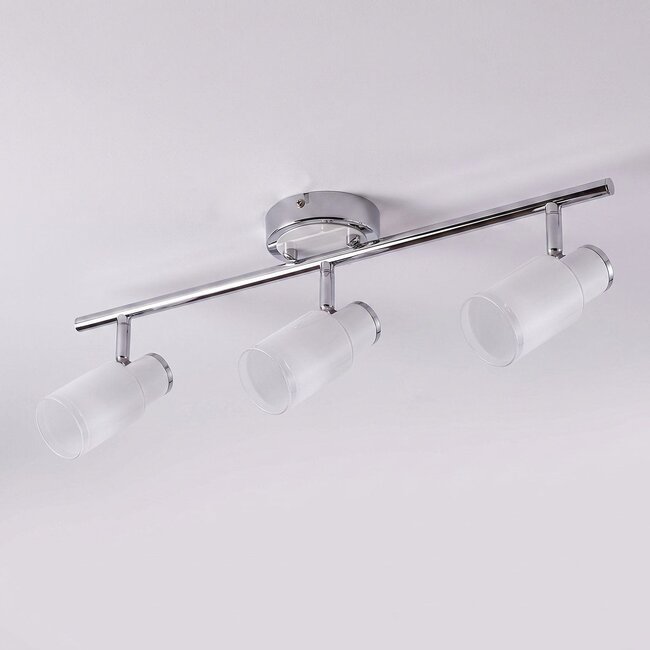 Modern ceiling spotlight silver, 3 lights - Kali (E14 socket)