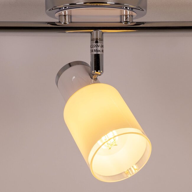 Modern ceiling spotlight silver, 3 lights - Kali (E14 socket)