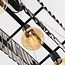 3-light luxury pendant light Kristo with smoked crystal glass