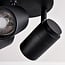 3-light ceiling spotlight Nivo with adjustable spotlights - black IP44