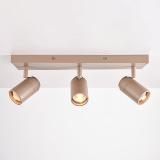 Ceiling spotlight Tivo with 3 rotatable spotlights - sand beige IP44
