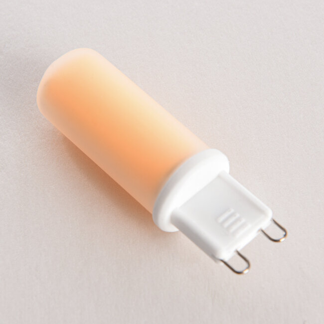 Dimmable G9 LED spotlight, opal white glass, 2700K, 2.2W