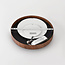 Cercul 3-step dimmable ceiling light with integrated LED and stone effect – walnut finish