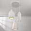 Kage 3-light pendant light - white stone effect