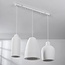Modern Wabi-Sabi pendant lamp with stone effect White, 3-light - Iki