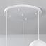 3-light Wabi-Sabi pendant lamp Ishi with White stone effect - 3 x 30 cm