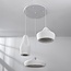 3-light pendant lamp in White, Wabi-Sabi style - Mizu