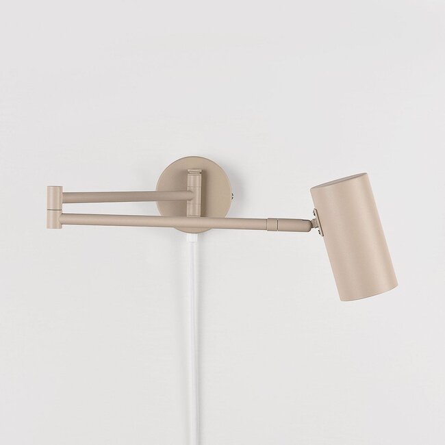 Wall light Brino with adjustable arm - sand beige