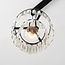 3-light pendant light with glass crystals - Kristi