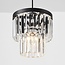 3-light pendant light with glass crystals - Kristi