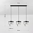 3-light pendant light with glass crystals - Kristi