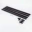 Modern 3-metre single-phase track lighting system with Jazz spotlights - ceiling lights