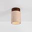 ceiling light Amara - travertine (natural stone) and wood