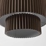Florian pendant light in brown with pleated linen shade