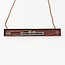 Japandi pendant light Florinda with travertine (natural stone) and wood, 2-light
