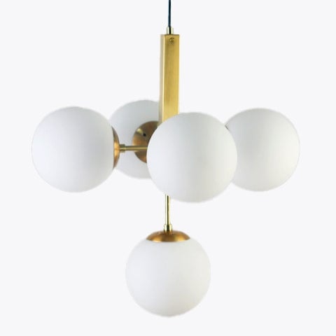Pendant lights with opal white glass