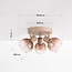 Adjustable Terra 3-light ceiling light with ombre glass - beige