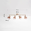 4-light adjustable ceiling light Dari with ombre glass - beige