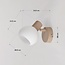 Adjustable wall spotlight Pilou with opal white glass - beige