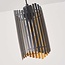 pendant light Tablon - black with wavy slatted design