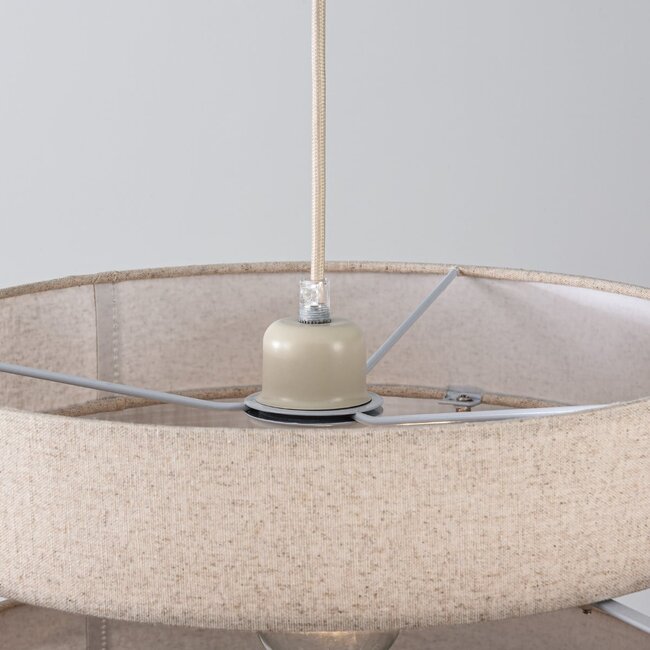 Pendant light Tina with layered fabric shade