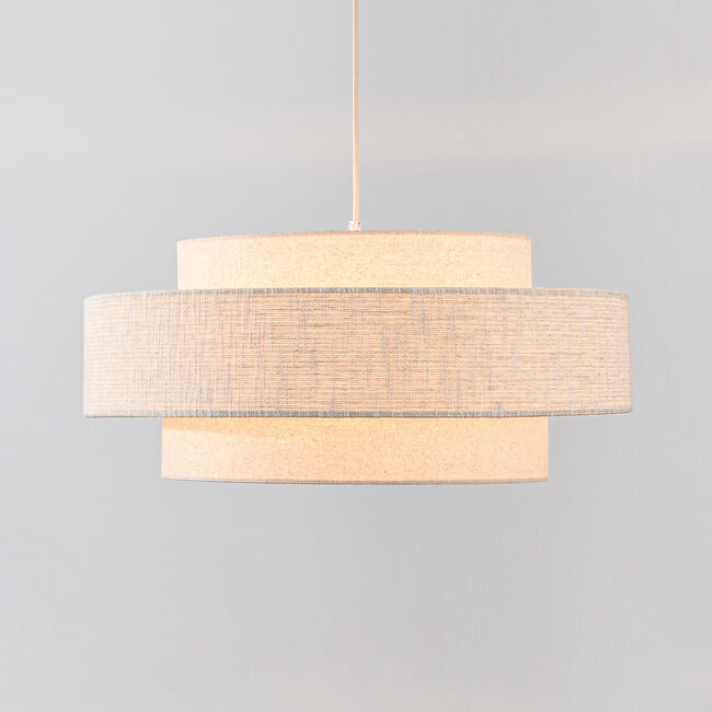 Pendant light Tina with layered fabric shade
