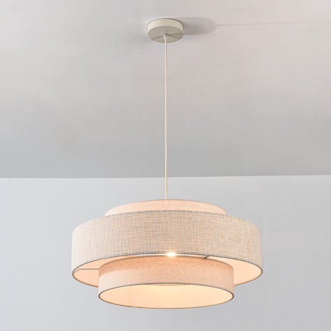 Pendant light Tina with layered fabric shade
