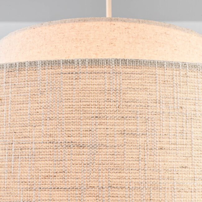 Tonio pendant light with layered fabric shade