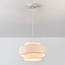 Tonio pendant light with layered fabric shade