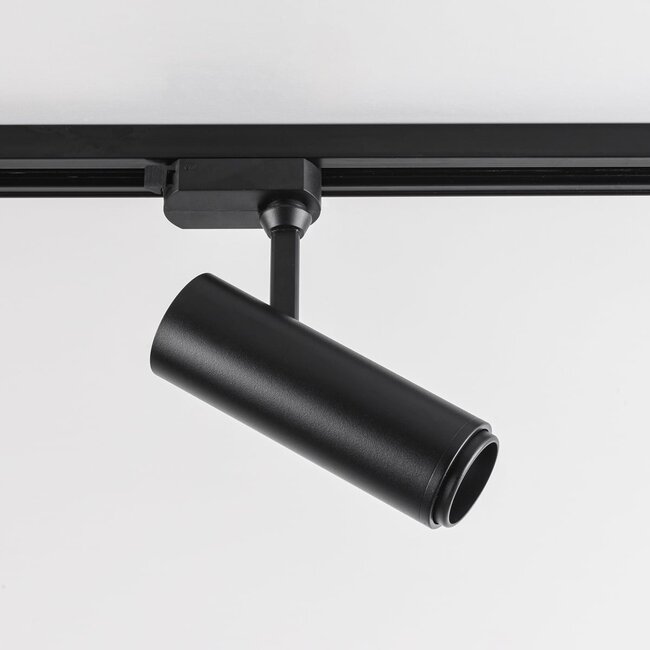 Modern 3-metre single-phase track lighting system with Jazz spotlights - ceiling lights