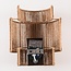Navira wall light made of hand-woven paper rope - natural