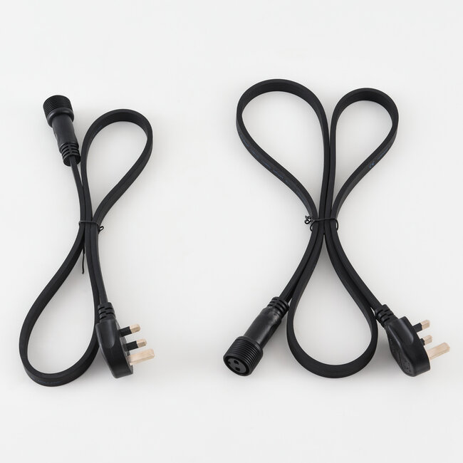 Festoon light set with 1W LED bulbs with opal-white covers