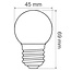 Festoon light set with 1W LED bulbs with opal-white covers