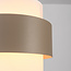 Pendant light Klari beige with opal white glass, 3-light