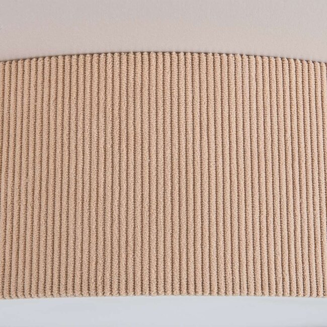 Paulina ceiling light with ribbed velvet shade – taupe