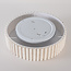 Ceiling light Annalies with ribbed linen shade - off-white