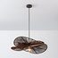 Janah pendant light with hand-woven paper shades – brown