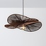 Janah pendant light with hand-woven paper shades – brown