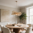 Pendant light Janah with hand-woven paper shades - beige