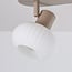 ceiling light Odelle - beige with 2 adjustable shades, ribbed glass