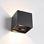 Rechargeable outdoor wall light Arden with motion sensor black integrated LED