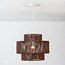 pendant light Sumi in paper - dark brown
