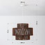 pendant light Sumi in paper - dark brown