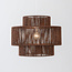 pendant light Sumi in paper - dark brown
