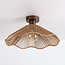 Ceiling light Carta made of hand-braided rope - natural