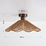 Ceiling light Carta made of hand-braided rope - natural
