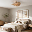 Ceiling light Satu with hand-woven raffia paper - beige